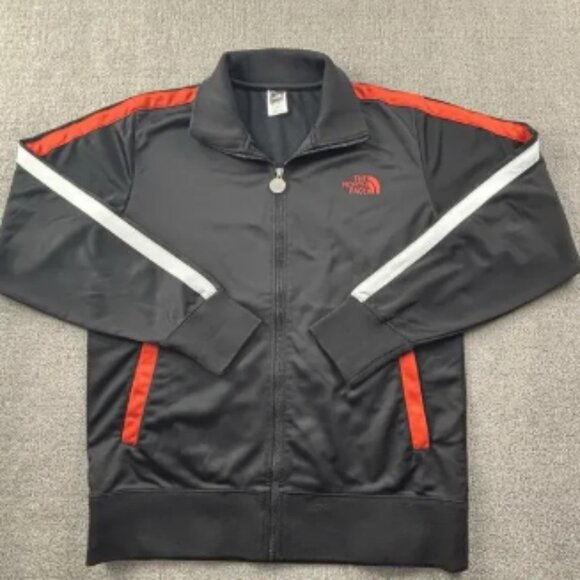 North Face Jacket Adult Medium Black Full Zip Long Sleeve Tracksuit Casual Men's - Picture 1 of 7